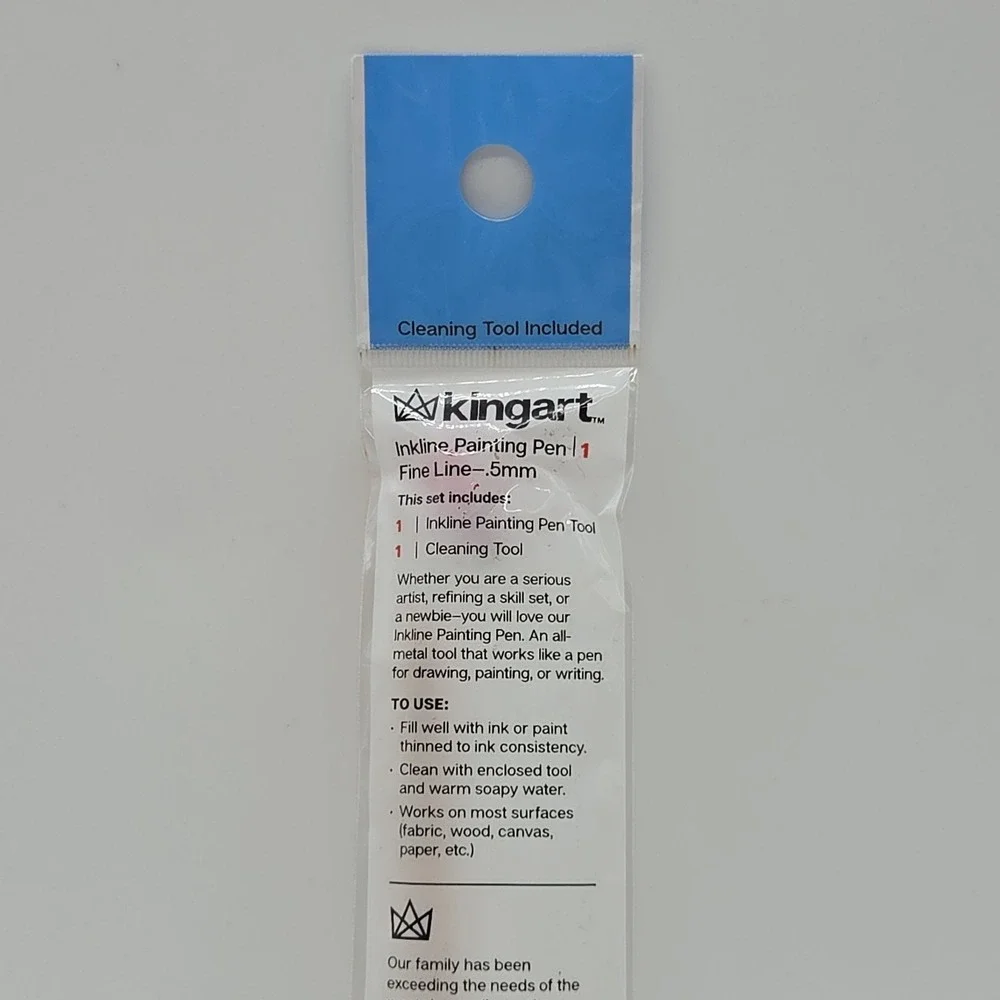 KINGART Fine Line Painting Pen Metal .5mm Ink Tool for Artists and Hobbyists